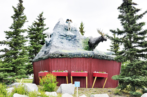 The Muffin Monument at Haines Junction